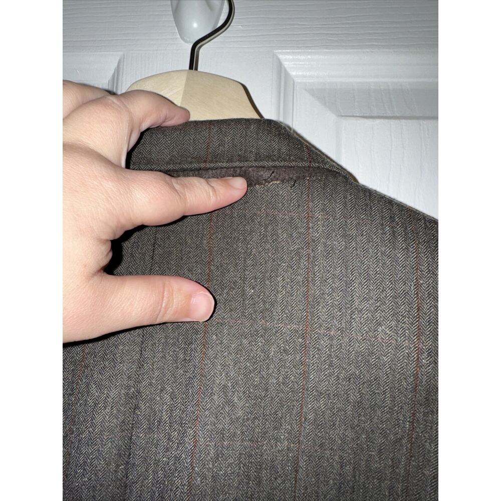 VTG Burberrys Sport Coat Jacket Blazer‎ Pinstripe 46L 2 Button USA Wool - Picture 7 of 10